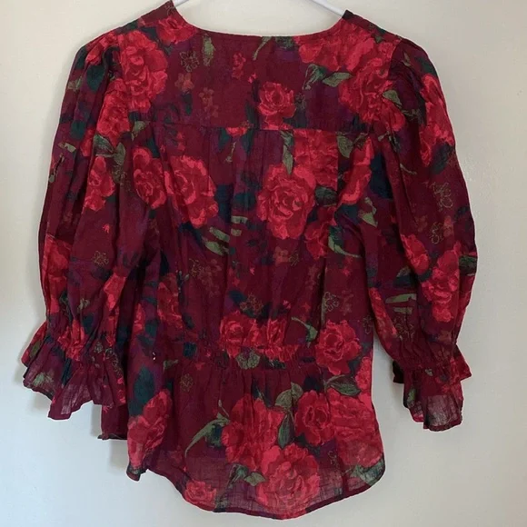NWT Free the People Floral Blouse - Picture 6 of 8
